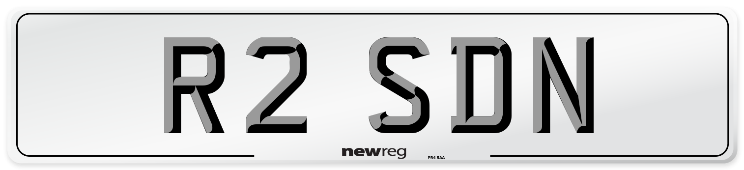 R2 SDN Number Plate from New Reg